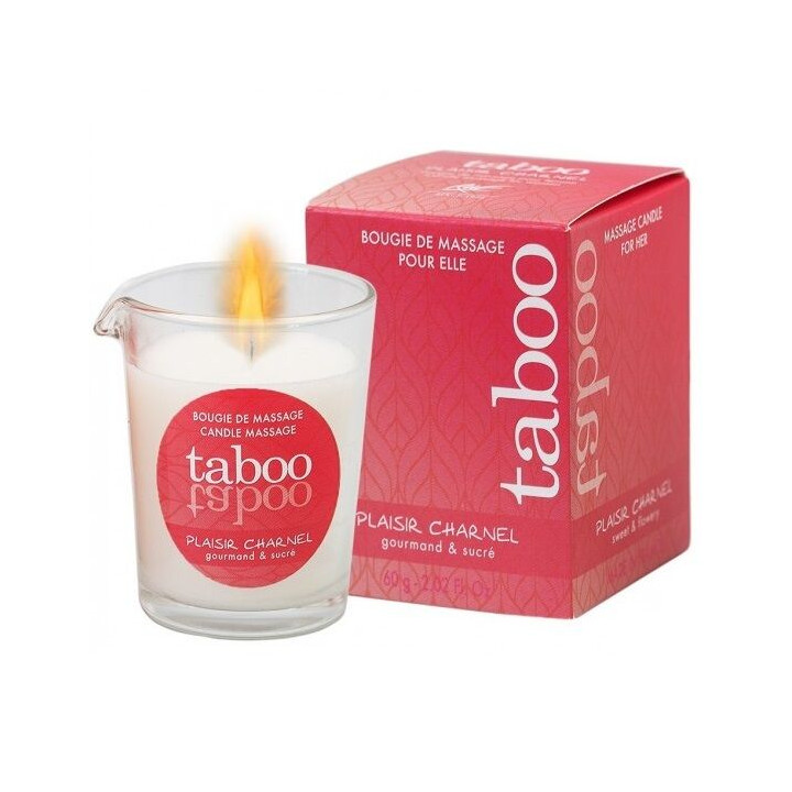RUF TABOO VELA DE MASAJE PARA ELLA PLAISIR CHARNEL AROMA FLOR DE CACAO