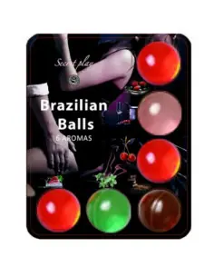 SECRETPLAY 6 HOT BALLS LUBRICANTE CON AROMA DE FRUTAS
