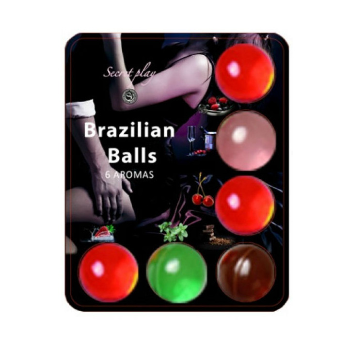 SECRETPLAY 6 HOT BALLS LUBRICANTE CON AROMA DE FRUTAS