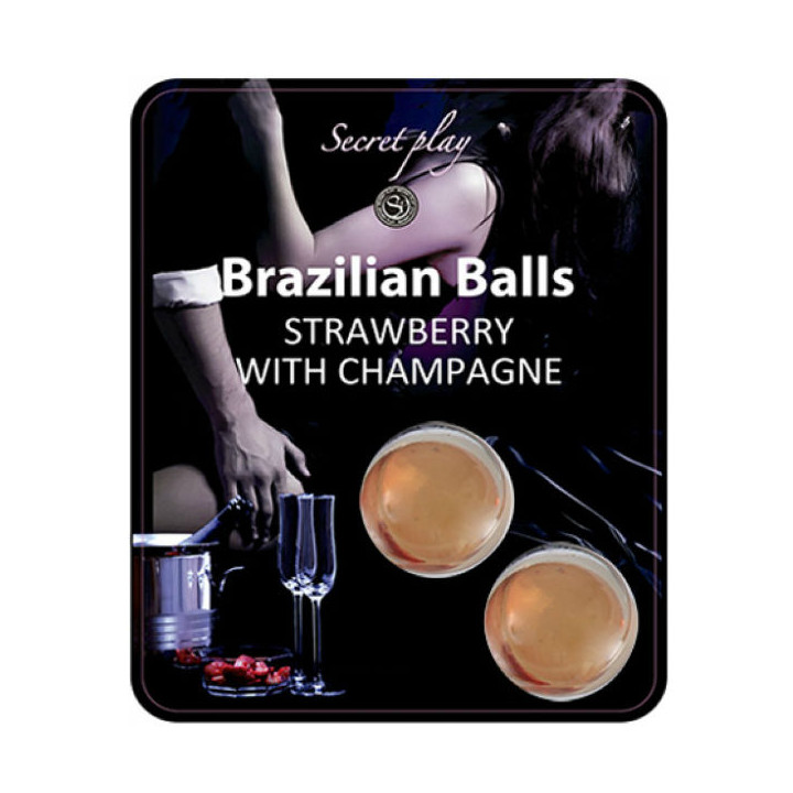 SECRETPLAY SET 2 BRAZILIAN BALLS FRESAS CON CAVA
