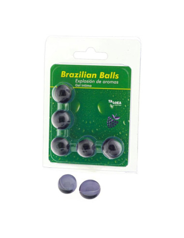 TALOKA BRAZILIAN BALLS GEL INTIMO FRUTAS DEL BOSQUE 5 BOLAS