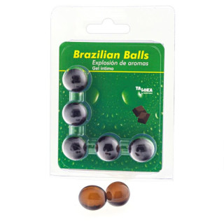 TALOKA BRAZILIAN BALLS GEL INTIMO CHOCOLATE 5 BOLAS