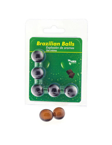 TALOKA BRAZILIAN BALLS GEL INTIMO CHOCOLATE 5 BOLAS