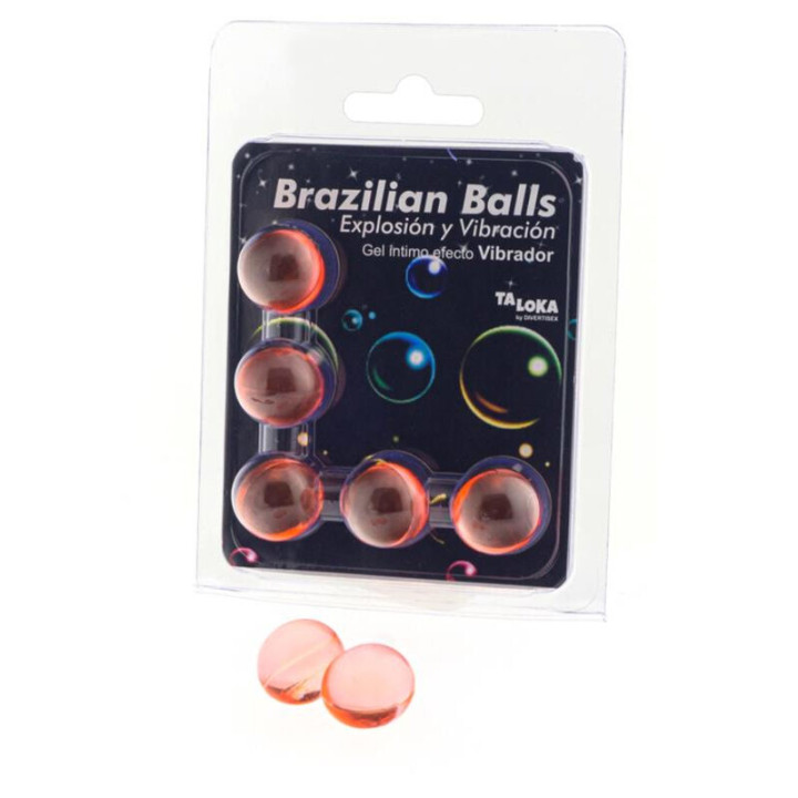 TALOKA BRAZILIAN BALLS GEL EXCITANTE EFECTO VIBRACION 5 BOLAS