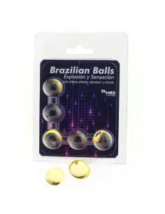 TALOKA BRAZILIAN BALLS GEL EXCITANTE EFECTO VIBRACION Y SHOCK 5 BOLAS