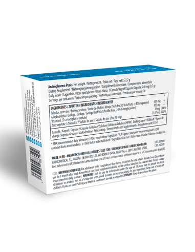 Andropharma Penis Complemento alimenticio herbal para el bienestar masculino