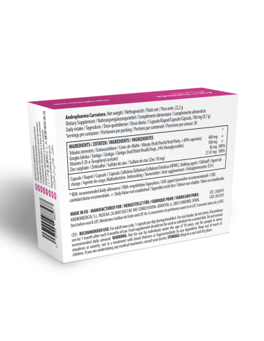 Andropharma Curvature Complemento alimenticio para el bienestar masculino