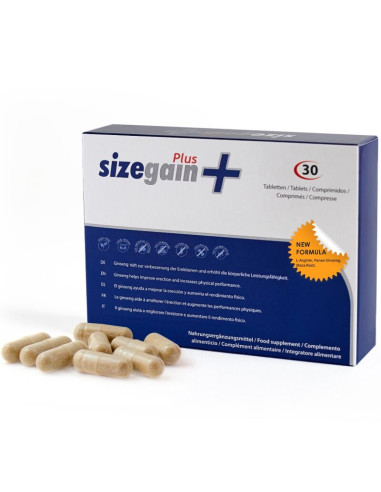SizeGain Plus Complemento alimenticio para aumentar el tamano del pene y mejorar la potencia sexual