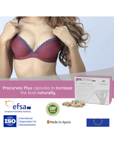 Procurves Plus Complemento alimenticio para aumentar el pecho de forma natural