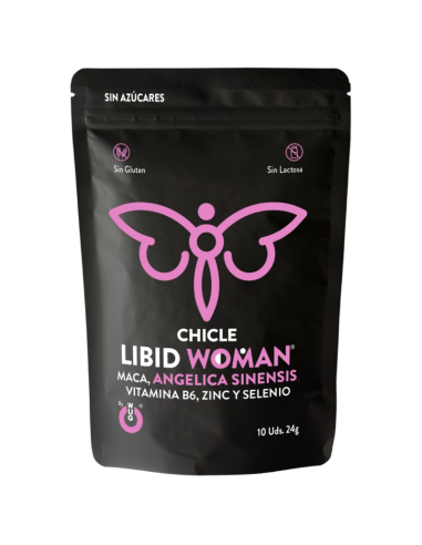 Chicle LIBID WOMAN Chicle funcional con Maca Ginseng Femenino y Zinc para potenciar la vitalidad femenina