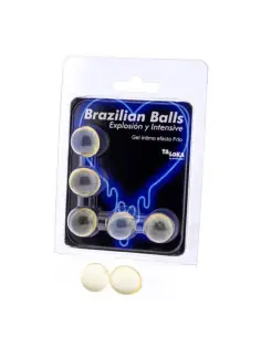 TALOKA BRAZILIAN BALLS GEL EXCITANTE EFECTO FRIO Y VIBRACION 5 BOLAS