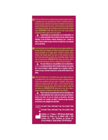 CONTROL LUB GEL LUBRICANTE EFECTO CALOR 75 ML