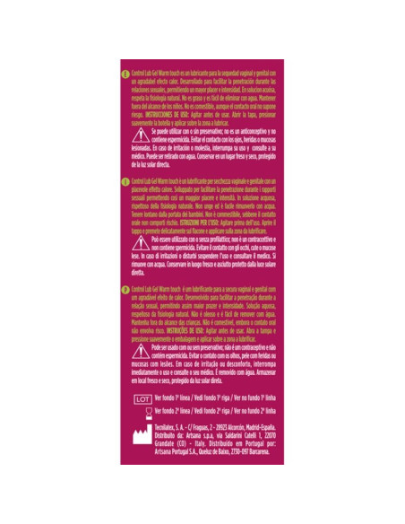 CONTROL LUB GEL LUBRICANTE EFECTO CALOR 75 ML