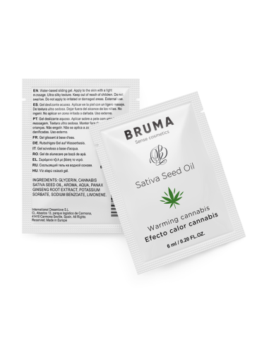 BRUMA 6 ML GEL DESLIZANTE CON ACEITE DE SEMILLA EFECTO CALOR SABOR CANNABIS