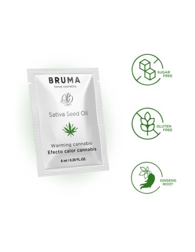 BRUMA 6 ML GEL DESLIZANTE CON ACEITE DE SEMILLA EFECTO CALOR SABOR CANNABIS