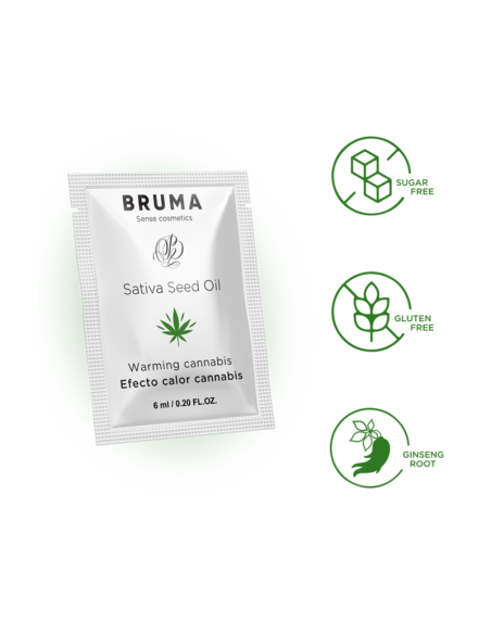 BRUMA 6 ML GEL DESLIZANTE CON ACEITE DE SEMILLA EFECTO CALOR SABOR CANNABIS BRUMA 6 ML GEL DESLIZANTE CON ACEITE DE SEMILLA EFECTO CALOR SABOR CANNABIS