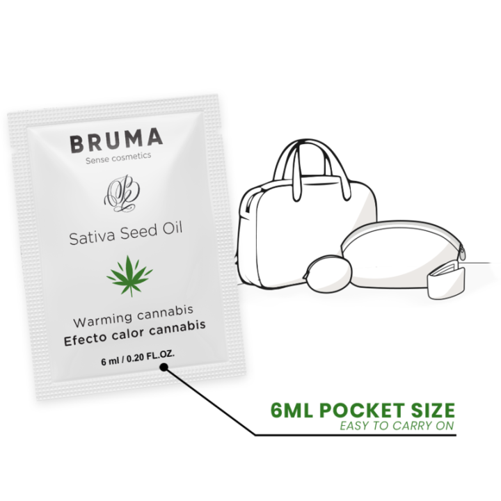 BRUMA 6 ML GEL DESLIZANTE CON ACEITE DE SEMILLA EFECTO CALOR SABOR CANNABIS
