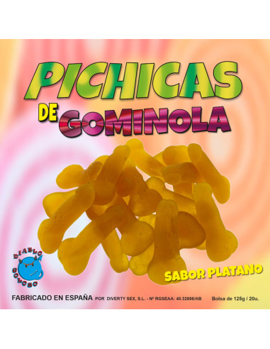 DIABLO GOLOSO PICHITAS DE GOMINOLA PLATANO