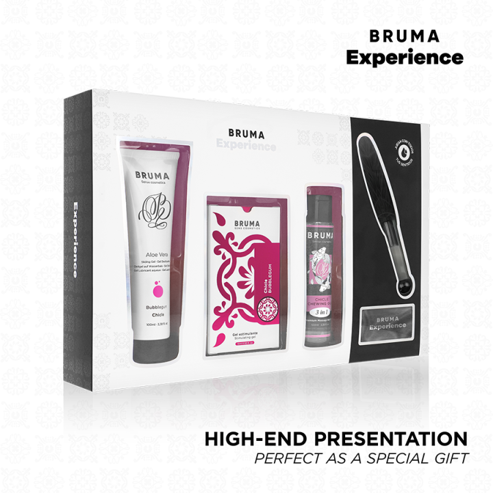 BRUMA XPERIENCE KIT TENTACION DULCE CHICLE CON POTENCIADOR DE ORGASMOS