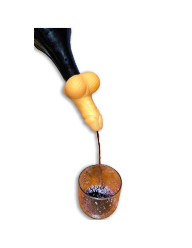 DIABLO PICANTE DECANTADOR DE VINO FORMA PENE DORADO