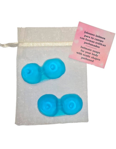 DIABLO PICANTE 2 JABONES PERFUMADOS FORMA PECHOS AZUL
