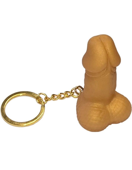 DIABLO PICANTE LLAVERO FORMA PENE DORADO DIABLO PICANTE LLAVERO FORMA PENE DORADO