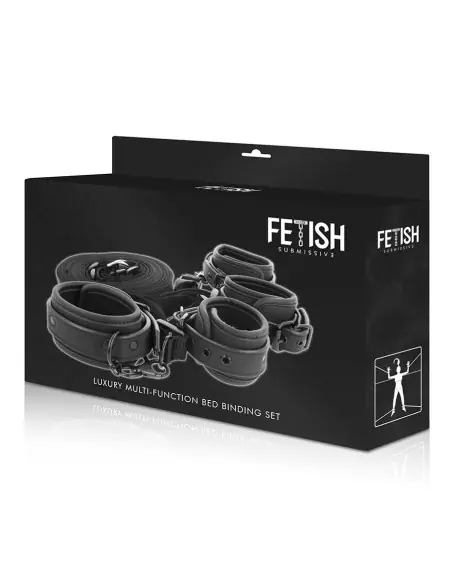 FETISH SUBMISSIVE SET DE ESPOSAS Y ATADURAS CON FORRO DE NEOPRENO