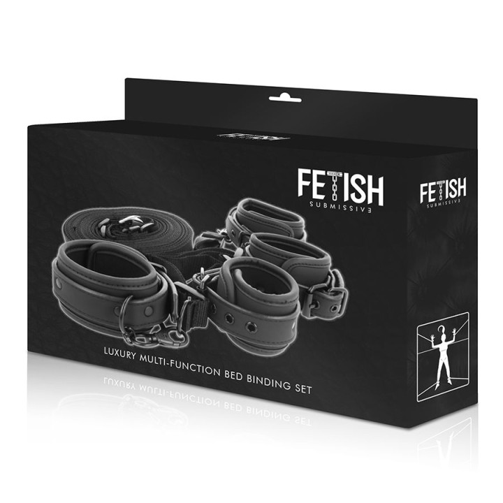 FETISH SUBMISSIVE SET DE ESPOSAS Y ATADURAS CON FORRO DE NEOPRENO