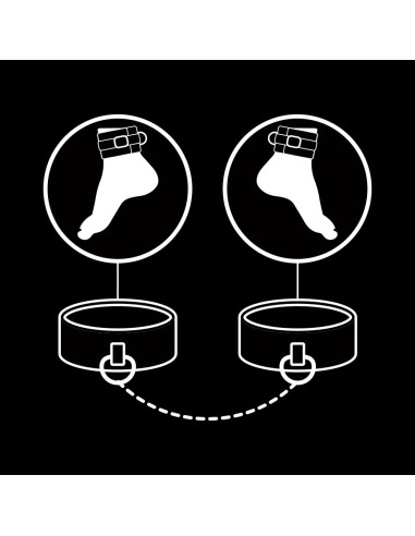 FETISH SUBMISSIVE ESPOSAS TOBILLOS CUERO VEGANO CON FORRO DE NEOPRENO