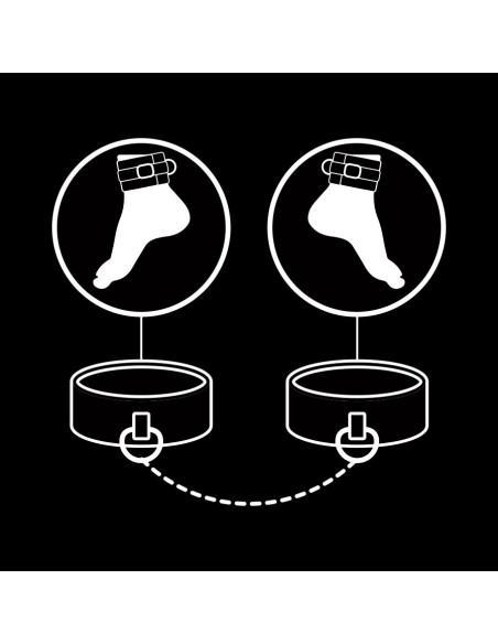 FETISH SUBMISSIVE ESPOSAS TOBILLOS CUERO VEGANO CON FORRO DE NEOPRENO FETISH SUBMISSIVE ESPOSAS TOBILLOS CUERO VEGANO CON FORRO DE NEOPRENO