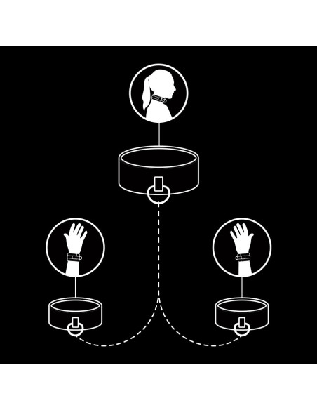 FETISH SUBMISSIVE COLLAR Y ESPOSAS CUERO VEGANO CON FORRO DE NEOPRENO FETISH SUBMISSIVE COLLAR Y ESPOSAS CUERO VEGANO CON FORRO DE NEOPRENO