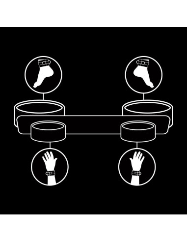 FETISH SUBMISSIVE BARRA SEPARADORA BONDAGE CON FORRO DE NEOPRENO