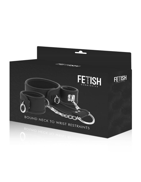 FETISH SUBMISSIVE COLLAR Y ESPOSAS CUERO VEGANO CON FORRO DE NEOPRENO FETISH SUBMISSIVE COLLAR Y ESPOSAS CUERO VEGANO CON FORRO DE NEOPRENO