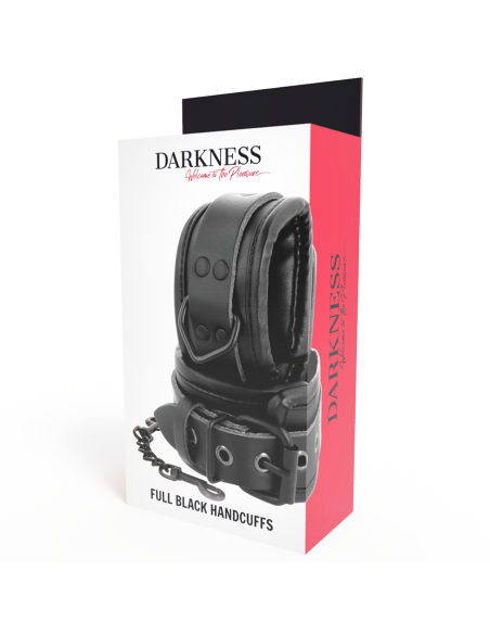 DARKNESS ESPOSAS AJUSTABLES MANOS LEATHER NEGRO DARKNESS ESPOSAS AJUSTABLES MANOS LEATHER NEGRO
