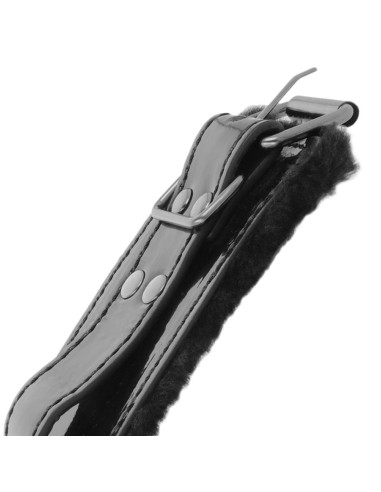 DARKNESS ESPOSAS CUERO AJUSTABLES TOBILLOS NEGRO CON CANDADO