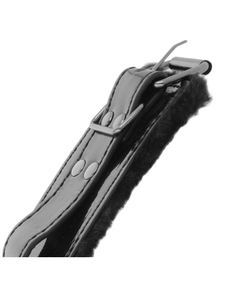 DARKNESS ESPOSAS CUERO AJUSTABLES TOBILLOS NEGRO CON CANDADO