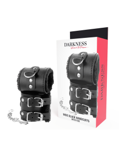 DARKNESS ESPOSAS CUERO CON FORRO AJUSTABLES NEGRO
