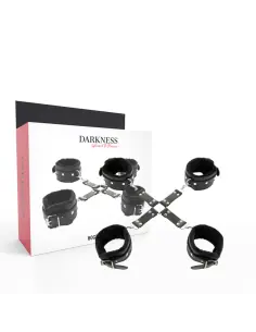 DARKNESS ESPOSAS DE CUERO PARA PIES Y MANOS NEGRO
