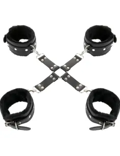 DARKNESS ESPOSAS DE CUERO PARA PIES Y MANOS NEGRO 2