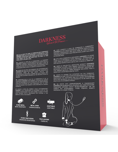 DARKNESS ESPOSAS Y COLLAR DE CUERO NEGRO DARKNESS ESPOSAS Y COLLAR DE CUERO NEGRO