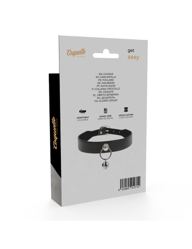 COQUETTE CHIC DESIRE COLLAR CUERO VEGANO ACCESORIO WOMAN CASCABEL ARO