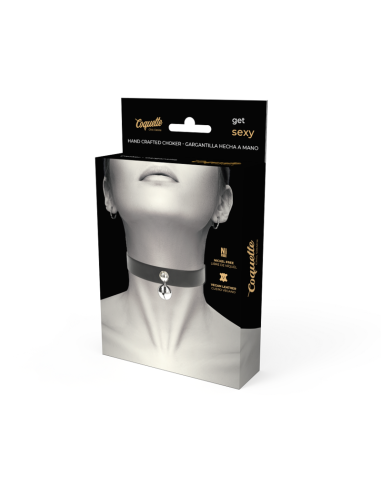 COQUETTE CHIC DESIRE COLLAR CUERO VEGANO ACCESORIO WOMAN CASCABEL