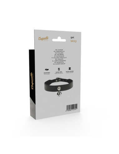 COQUETTE CHIC DESIRE COLLAR CUERO VEGANO ACCESORIO WOMAN CASCABEL