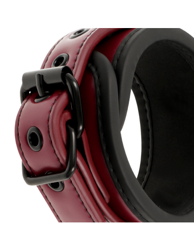 FETISH SUBMISSIVE DARK ROOM ESPOSAS TOBILLOS CUERO VEGANO CON FORRO DE NEOPRENO