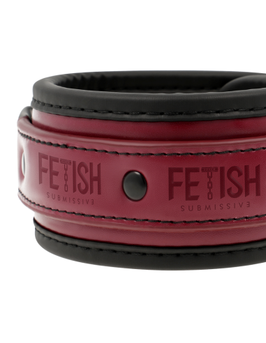 FETISH SUBMISSIVE DARK ROOM ESPOSAS TOBILLOS CUERO VEGANO CON FORRO DE NEOPRENO