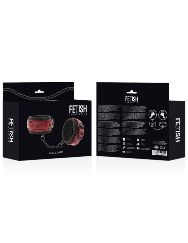 FETISH SUBMISSIVE DARK ROOM ESPOSAS TOBILLOS CUERO VEGANO CON FORRO DE NEOPRENO