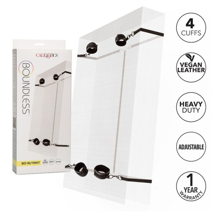 CALEXOTICS BOUNDLESS RED RESTRAINT SET RESTRICCION CAMA