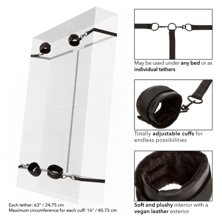 CALEXOTICS BOUNDLESS RED RESTRAINT SET RESTRICCION CAMA