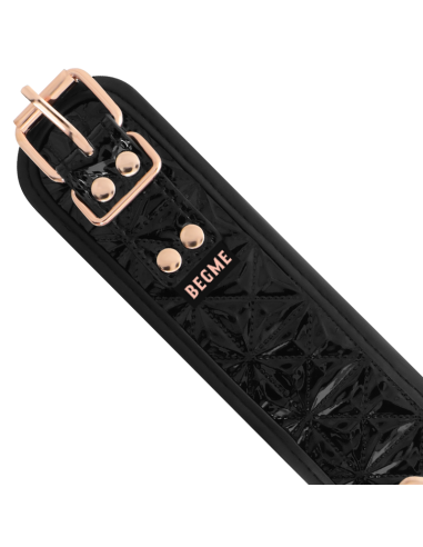 BEGME BLACK EDITION COLLAR CUERO VEGANO CON FORRO DE NEOPRENO