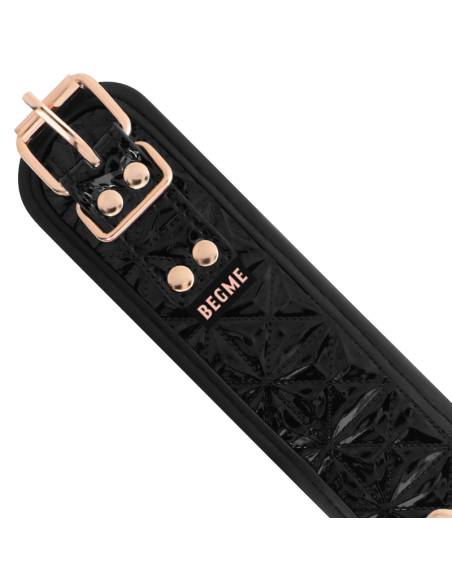 BEGME BLACK EDITION COLLAR CUERO VEGANO CON FORRO DE NEOPRENO BEGME BLACK EDITION COLLAR CUERO VEGANO CON FORRO DE NEOPRENO